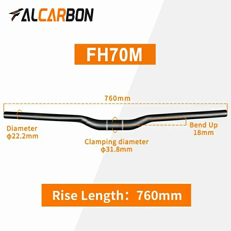 Falcarbon FH70M Rise Mtb Carbon Handlebar 1 Falcarbon FH70M Rise Mtb Carbon Handlebar