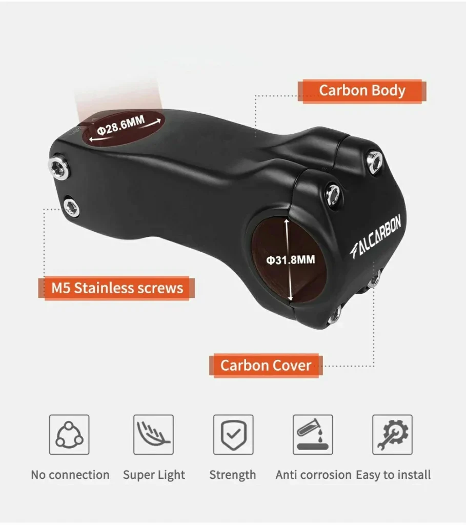 Falcarbon FS20 Road/MTB Carbon Handlebar Stem 4 fs20 5